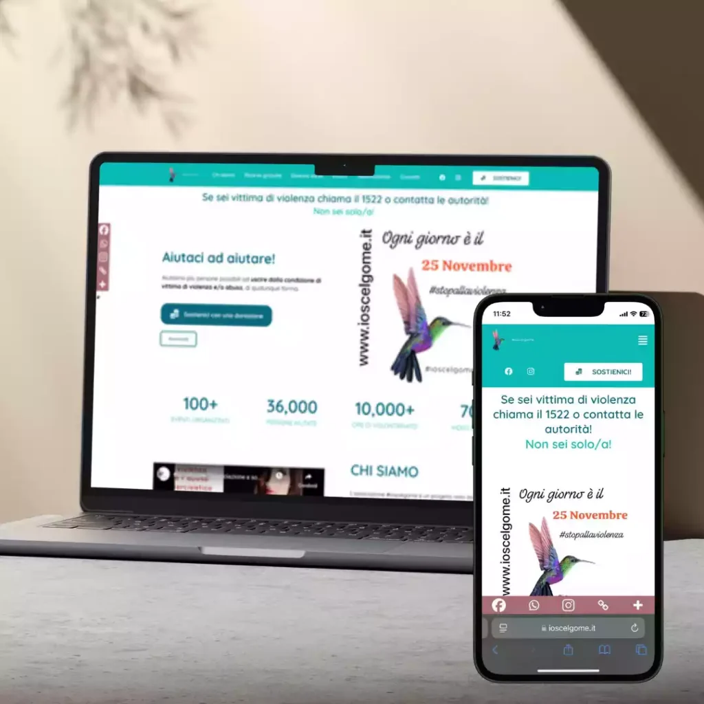 Web Design: sito dell’associazione Ioscelgome